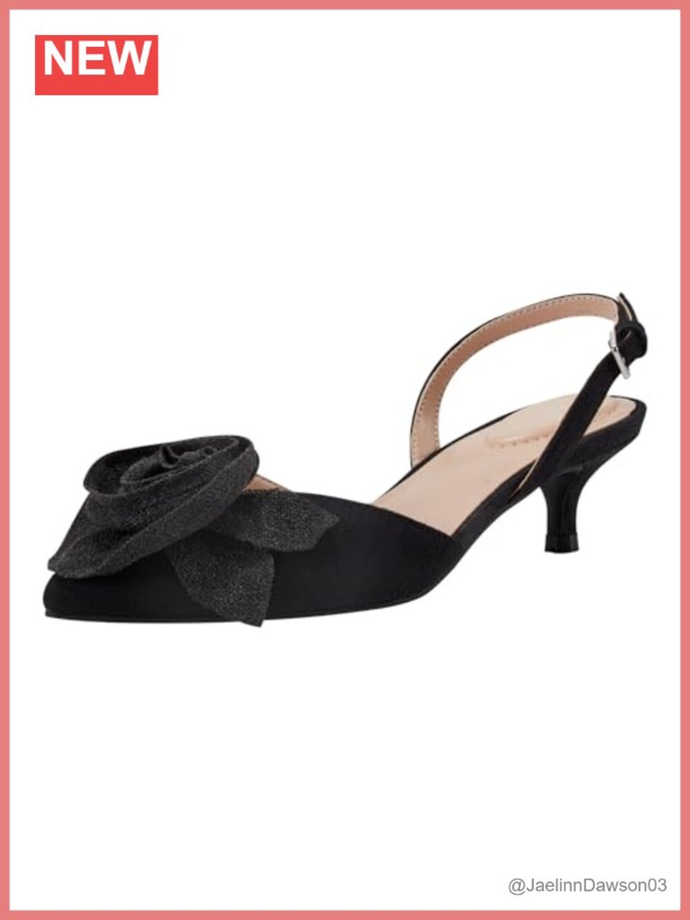 Bandolino Miller Dress Sandals Kitten Heel Slingback Pointy Toe Textile